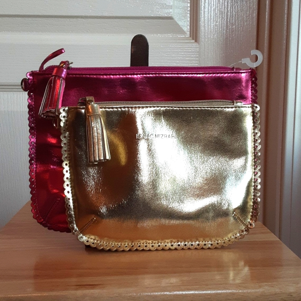 Isaac Mizrahi Metallic Pouches